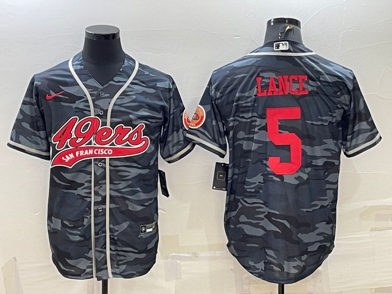 Men San Francisco 49ers #5 Lance Camo 2022 Nike Co branded NFL Jerseys